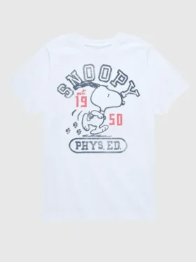 Camiseta de manga corta para niños «Peanuts Snoopy Phys Ed»