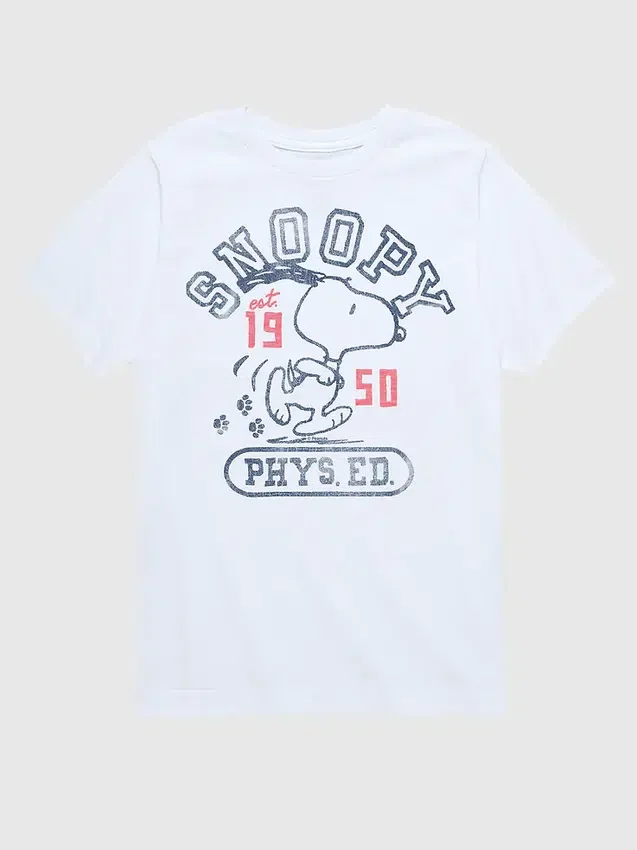 Camiseta de manga corta para niños «Peanuts Snoopy Phys Ed»