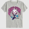 Camiseta de manga corta para niños pequeños de Marvel con diseño de Spider-Man fantasma garabateado en pantalones cortos