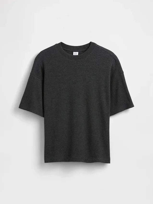 Camiseta de niño oversize con tejido de panal
