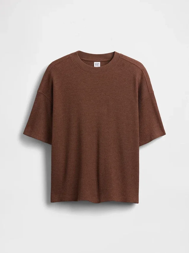 Camiseta de niño oversize con tejido de panal