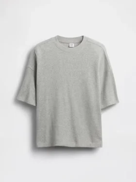 Camiseta de niño oversize con tejido de panal