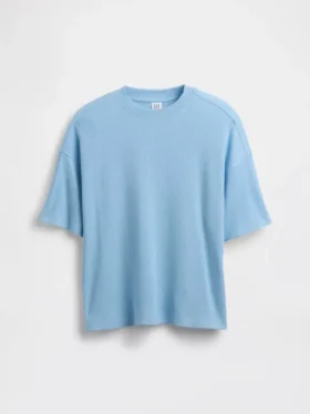 Camiseta de niño oversize con tejido de panal