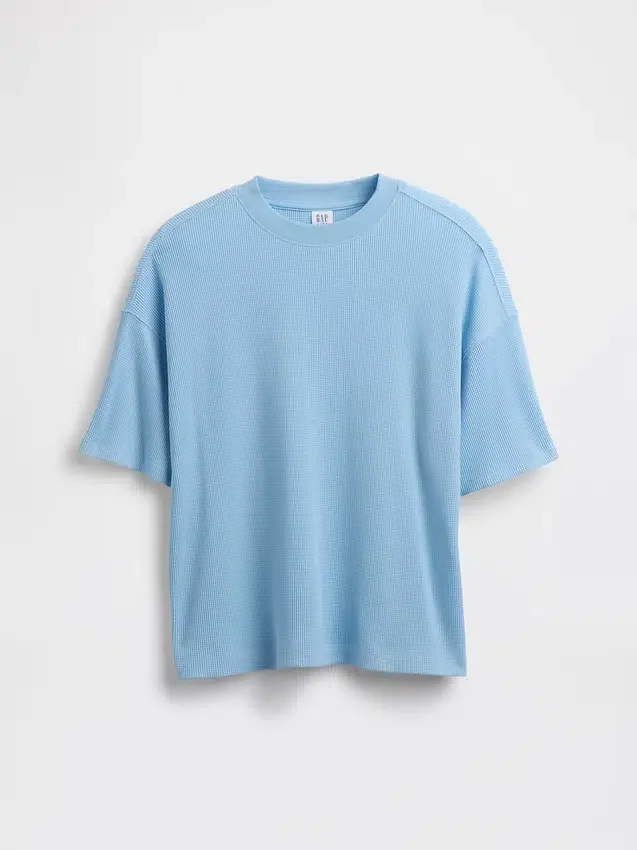 Camiseta de niño oversize con tejido de panal