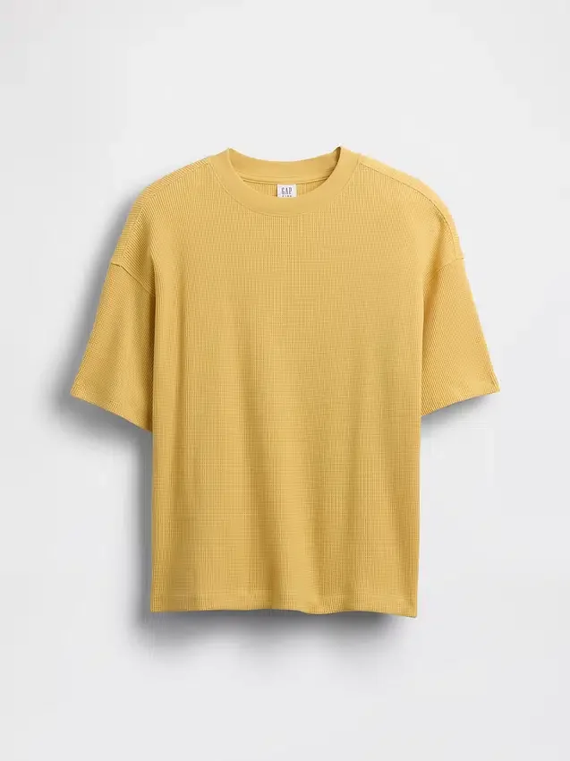 Camiseta de niño oversize con tejido de panal