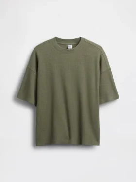 Camiseta de niño oversize con tejido de panal