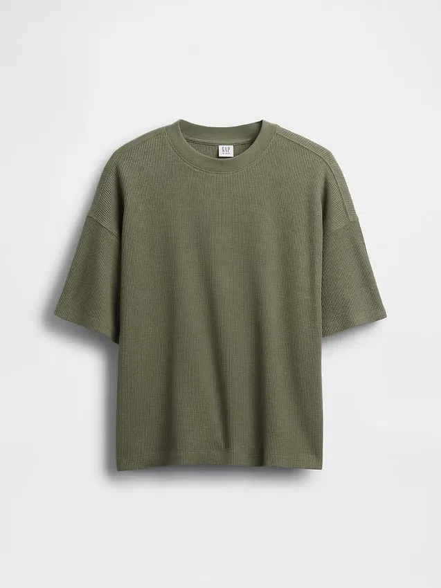 Camiseta de niño oversize con tejido de panal