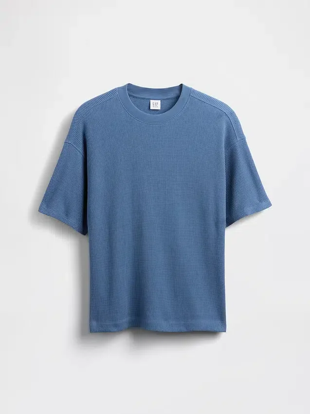 Camiseta de niño oversize con tejido de panal