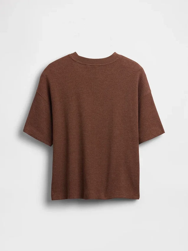 Camiseta de niño oversize con tejido de panal