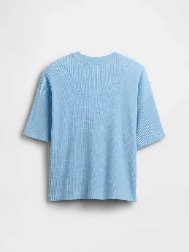 Camiseta de niño oversize con tejido de panal