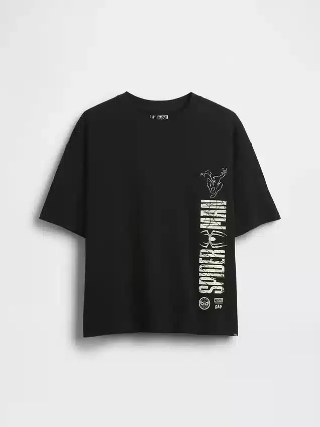 Camiseta de niños con diseño gráfico de Marvel de corte oversize