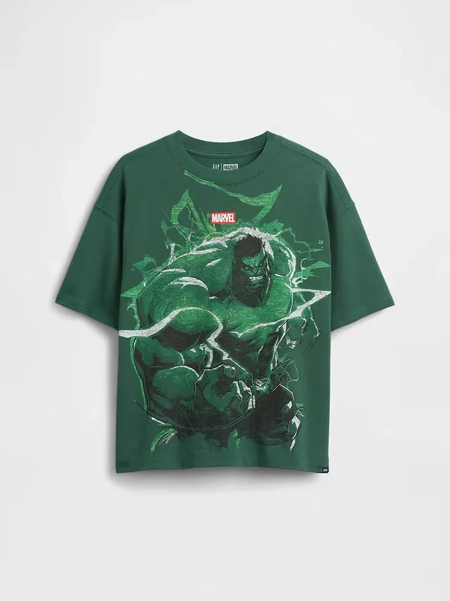Camiseta de niños con diseño gráfico de Marvel de corte oversize