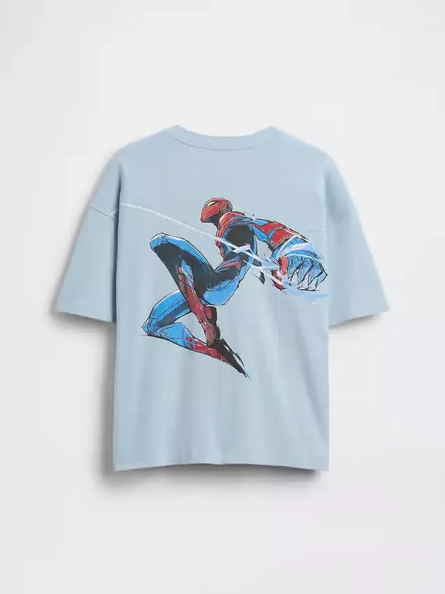 Camiseta de niños con diseño gráfico de Marvel de corte oversize