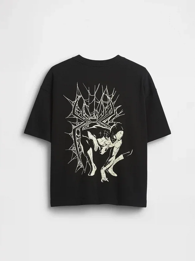 Camiseta de niños con diseño gráfico de Marvel de corte oversize