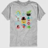 Camiseta de pantalones cortos para niños «La película de Bob Esponja: En busca de Squarepants» con diseño de cuadrícula