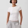 Camiseta de pijama con canalé fino