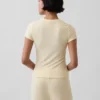 Camiseta de pijama con canalé fino