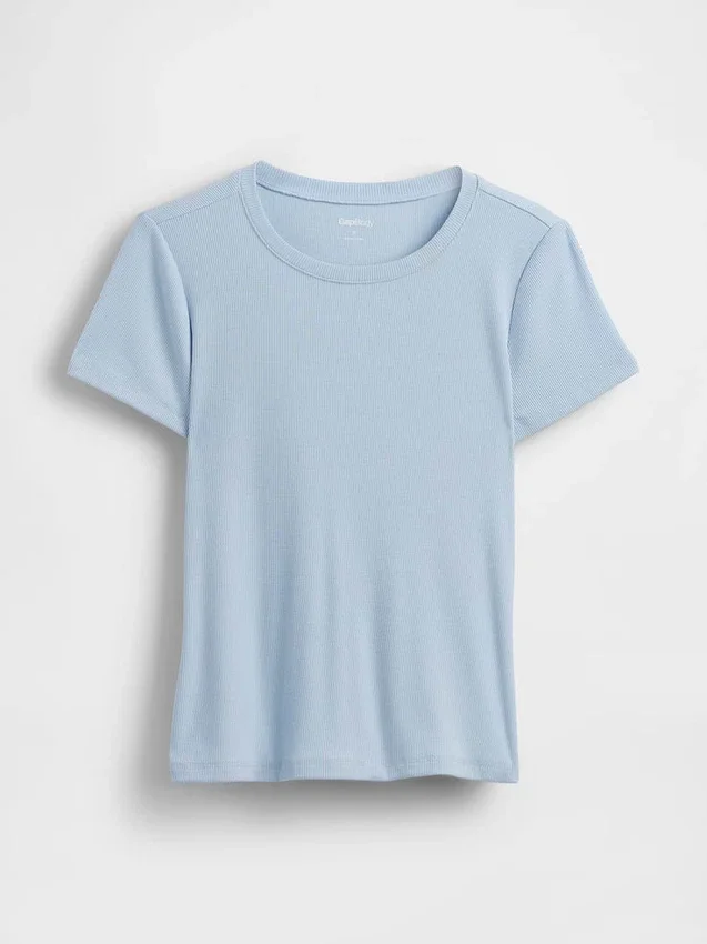 Camiseta de pijama con canalé fino