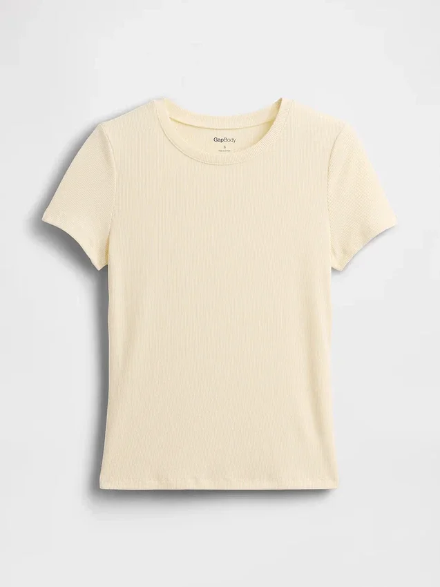 Camiseta de pijama con canalé fino