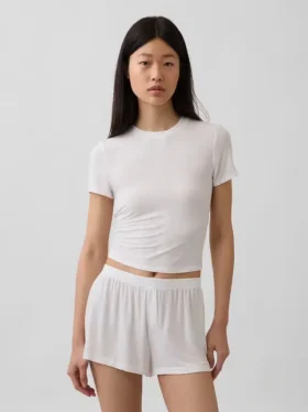 Camiseta de pijama de modal acanalado ultra suave