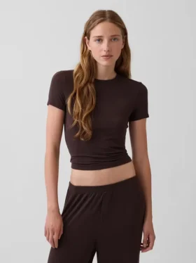 Camiseta de pijama de modal acanalado ultra suave