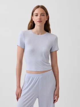 Camiseta de pijama de modal acanalado ultra suave