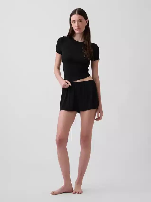 Camiseta de pijama de modal acanalado ultra suave