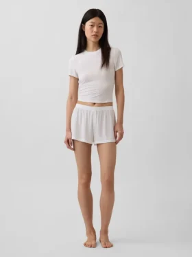 Camiseta de pijama de modal acanalado ultra suave