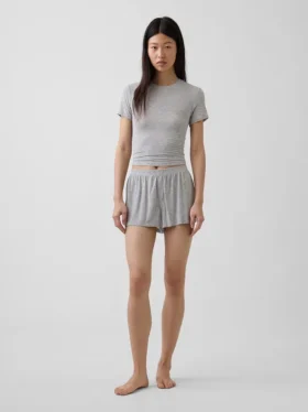 Camiseta de pijama de modal acanalado ultra suave