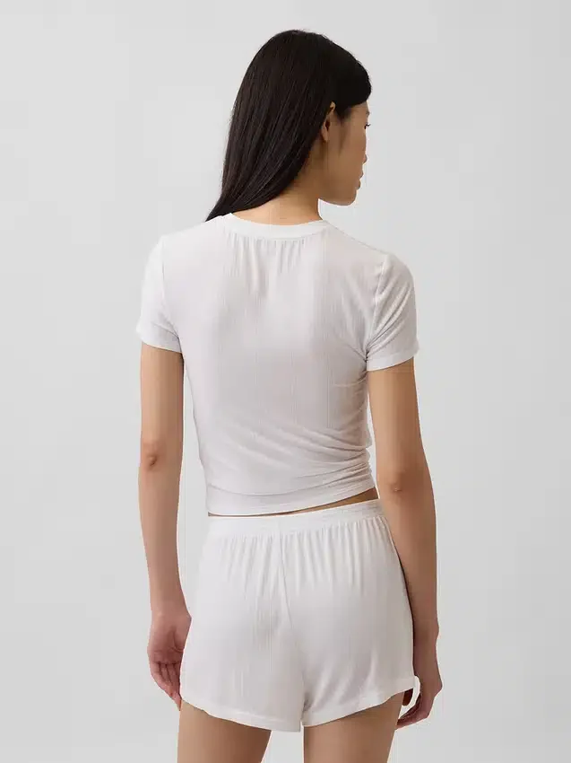 Camiseta de pijama de modal acanalado ultra suave