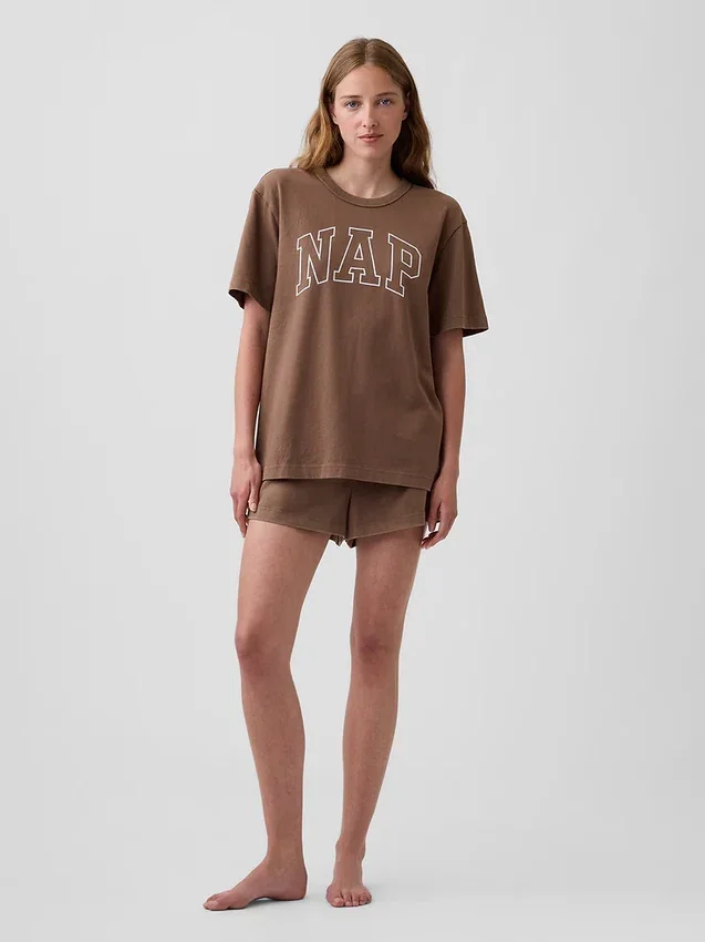 Camiseta de pijama oversize con logotipo Nap