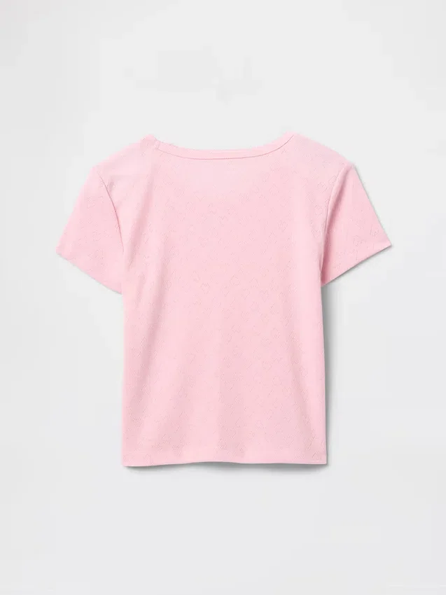 Camiseta de pijama para niños de punto calado reciclado