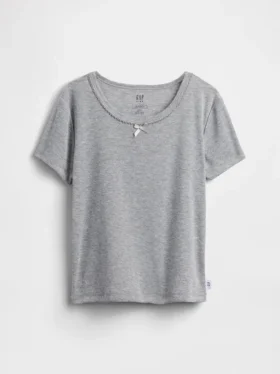 Camiseta de pijama para niños de punto calado reciclado