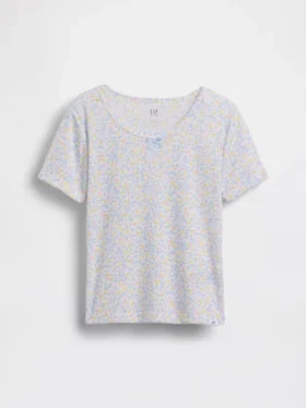 Camiseta de pijama para niños de punto calado reciclado