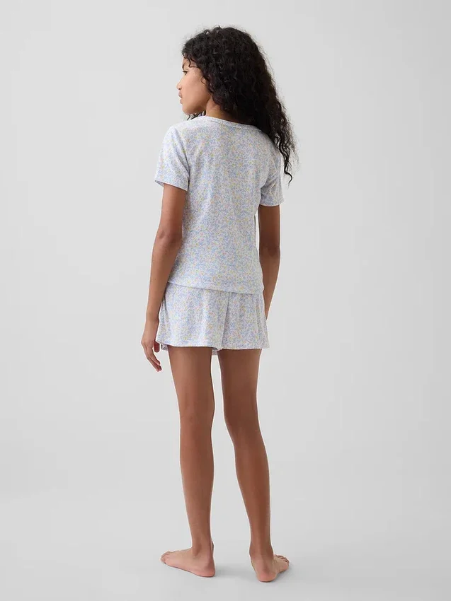 Camiseta de pijama para niños de punto calado reciclado