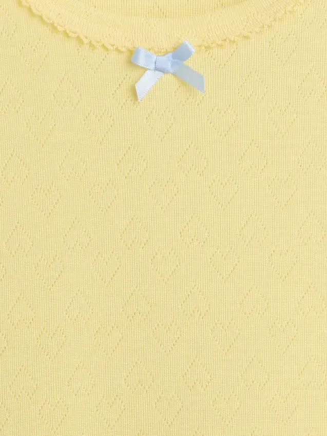 Camiseta de pijama para niños de punto calado reciclado