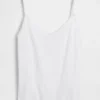 Camiseta de pijama tipo camisola con punto calado y dobladillo ondulado