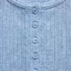 Camiseta de pijama tipo Henley con punto calado de GAP × Summer Fridays