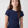 Camiseta de punto acanalado para niños