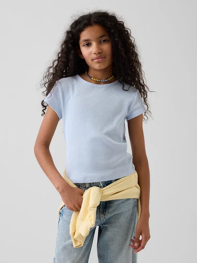Camiseta de punto acanalado para niños