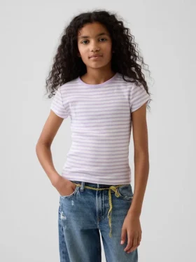 Camiseta de punto acanalado para niños