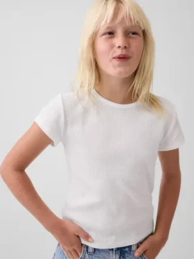 Camiseta de punto acanalado para niños