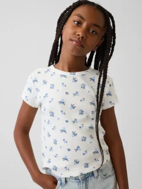 Camiseta de punto acanalado para niños