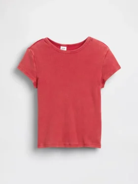 Camiseta de punto acanalado para niños