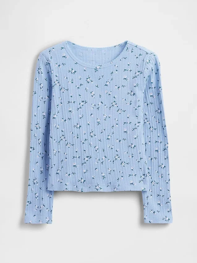 Camiseta de punto acanalado para niños