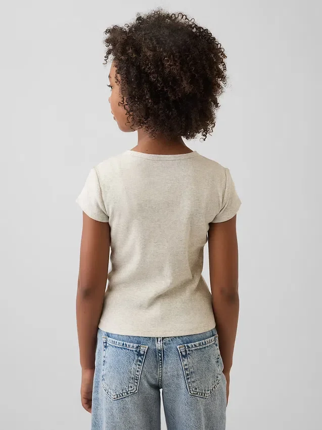 Camiseta de punto acanalado para niños