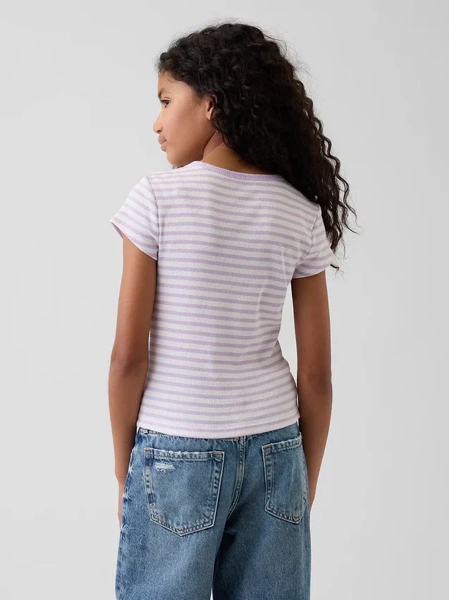 Camiseta de punto acanalado para niños