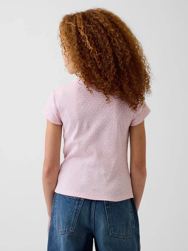 Camiseta de punto acanalado para niños