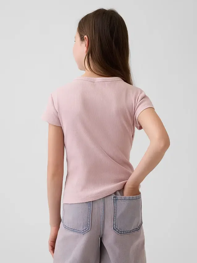 Camiseta de punto acanalado para niños