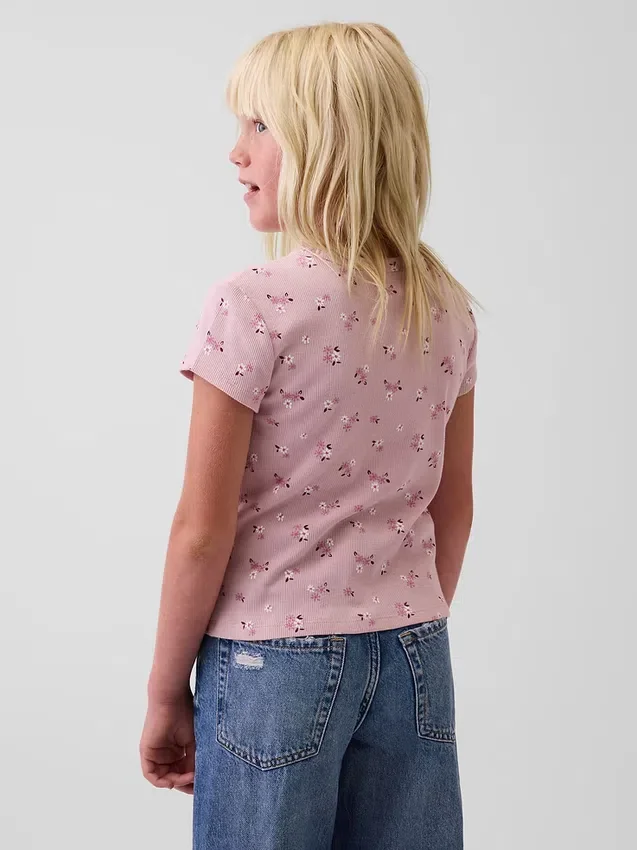 Camiseta de punto acanalado para niños